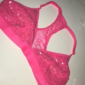 Victoria secret pink lace bralette